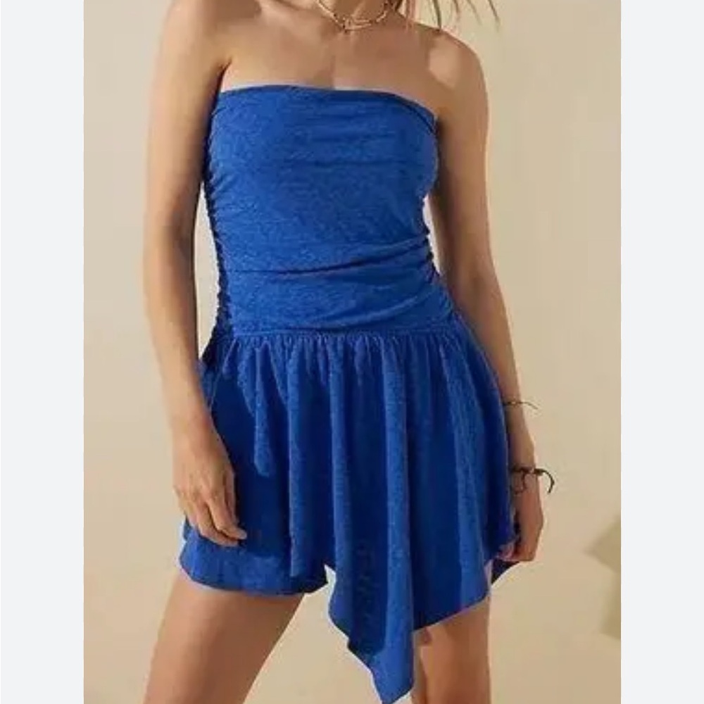 Free people Robyn beach blue convertible mini dress